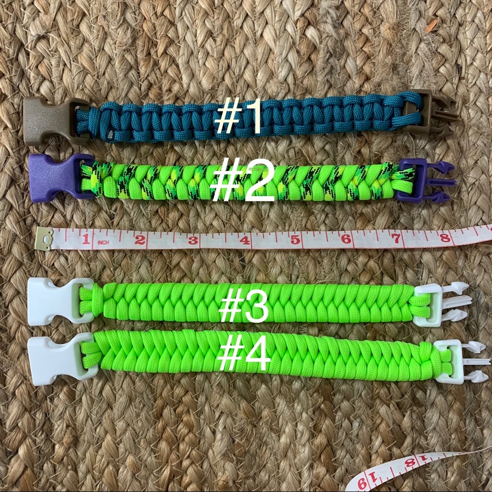 5/$14! Parachute cord survival macrame bracelet 1